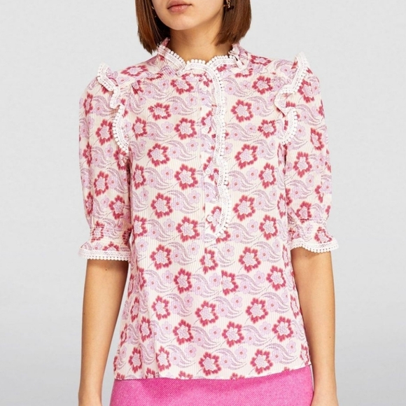 ME+EM Me+em Floral Swirl Print Blouse 6 - Picture 8 of 8